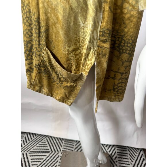 Lori Goldstein XL Animal Print Metallic Tunic Top - Picture 7 of 16